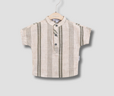 قميص صيفي مخطط من الكتان